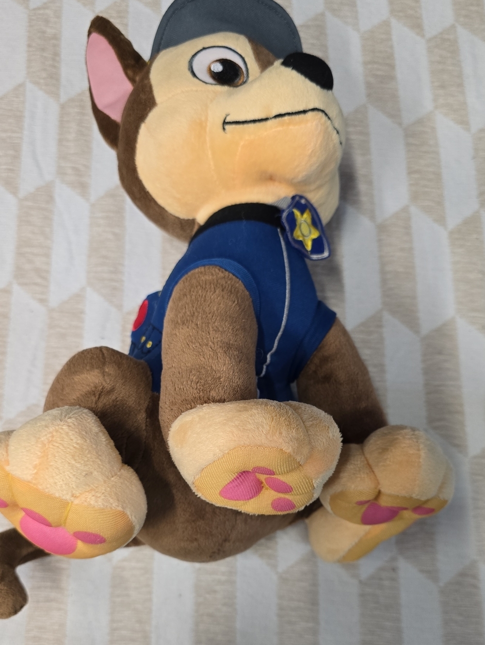 Nickelodeon Brown Plush Pup with Blue Outfit and Pink Paw Pads